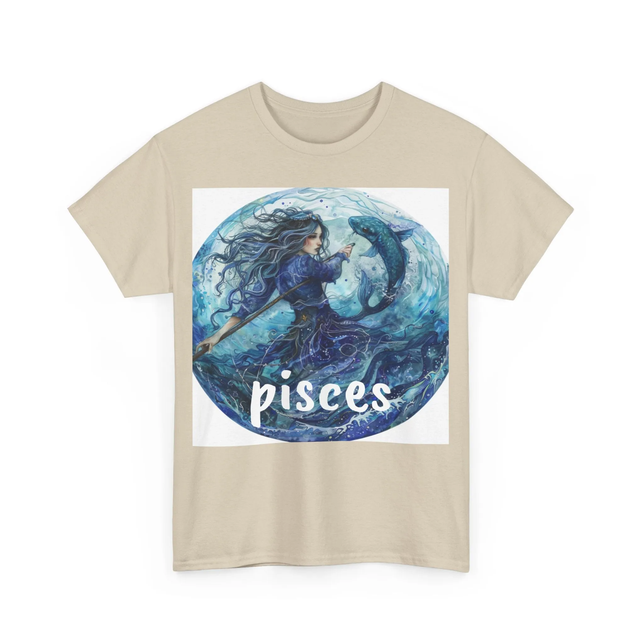 Zodiac Pisces Unisex Heavy Cotton Tee