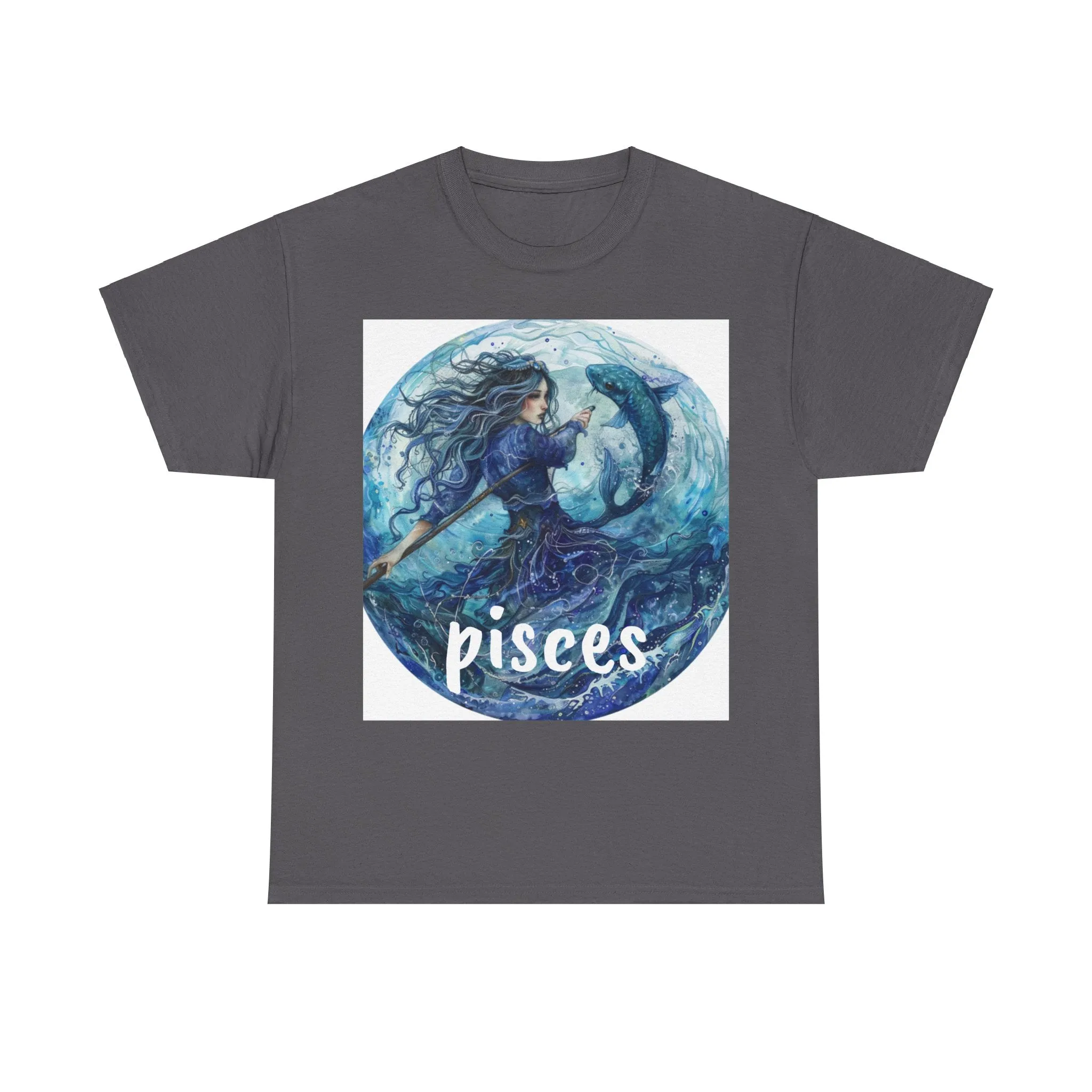 Zodiac Pisces Unisex Heavy Cotton Tee