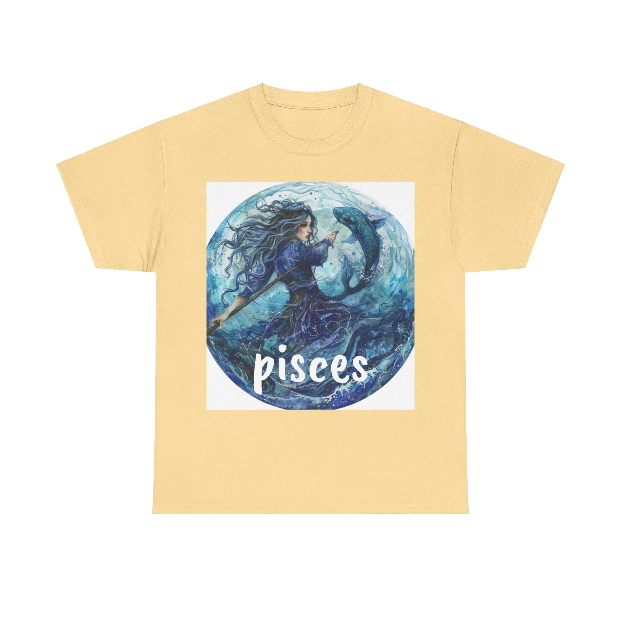 Zodiac Pisces Unisex Heavy Cotton Tee