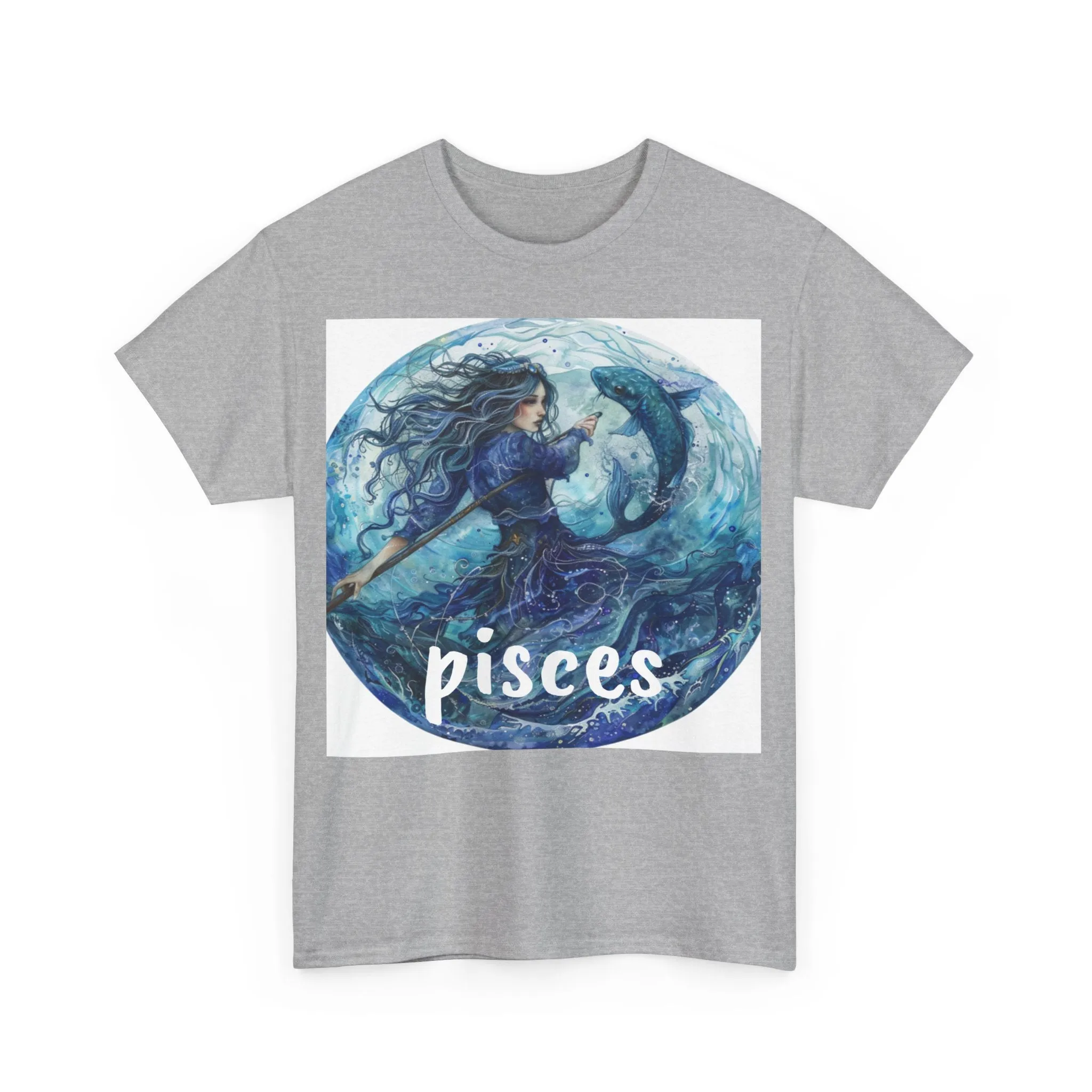 Zodiac Pisces Unisex Heavy Cotton Tee