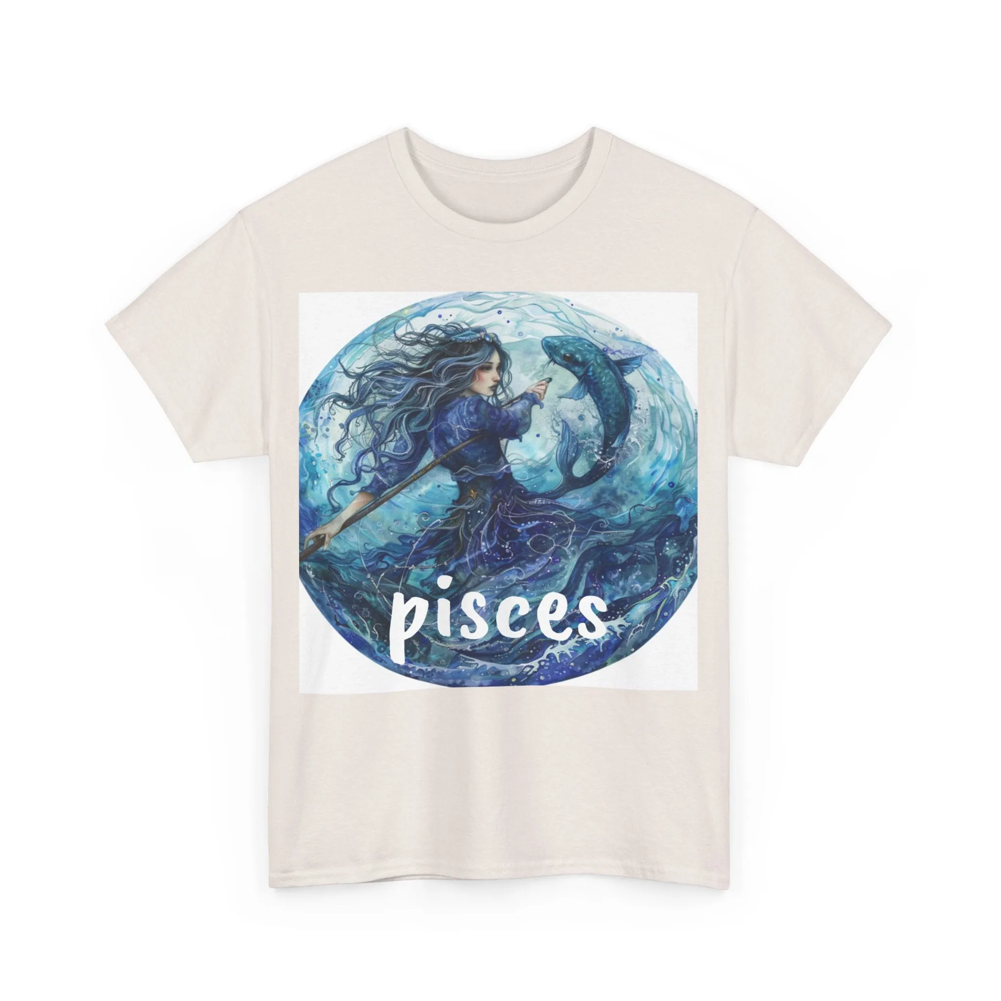 Zodiac Pisces Unisex Heavy Cotton Tee